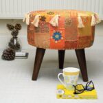 Upholstered foot stool/Ottoman/Pouffe
